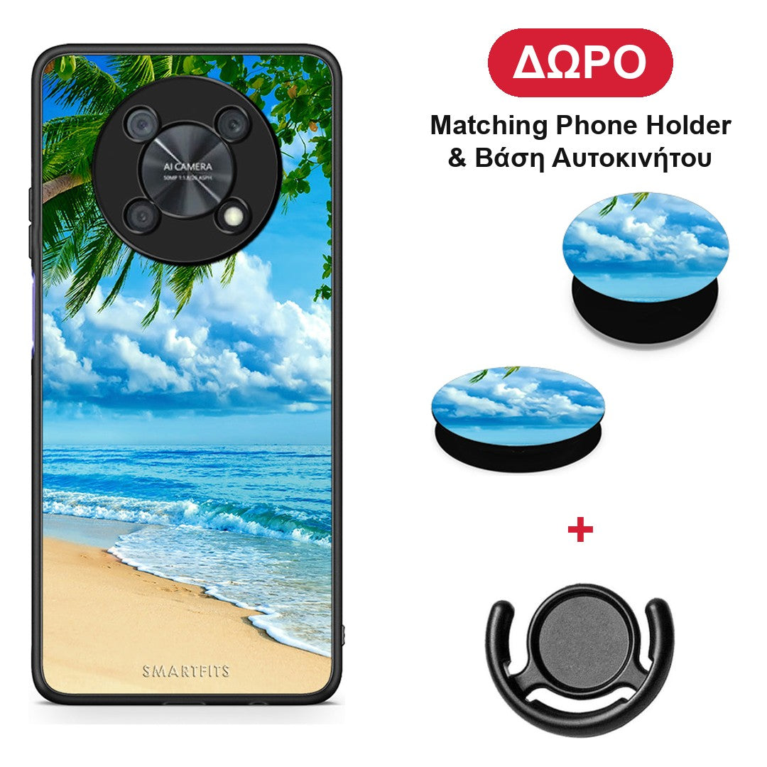Beautiful Beach - Huawei Nova Y90 θήκη + Δώρο Phone Holder & Βάση Αυτοκινήτου