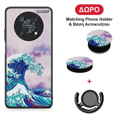 Blue Waves - Huawei Nova Y90 θήκη + Δώρο Phone Holder & Βάση Αυτοκινήτου