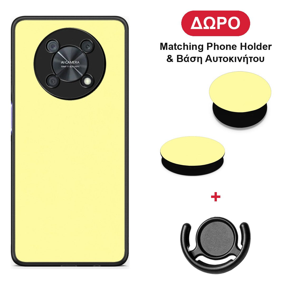 Butter Yellow - Huawei Nova Y90 θήκη + Δώρο Phone Holder & Βάση Αυτοκινήτου