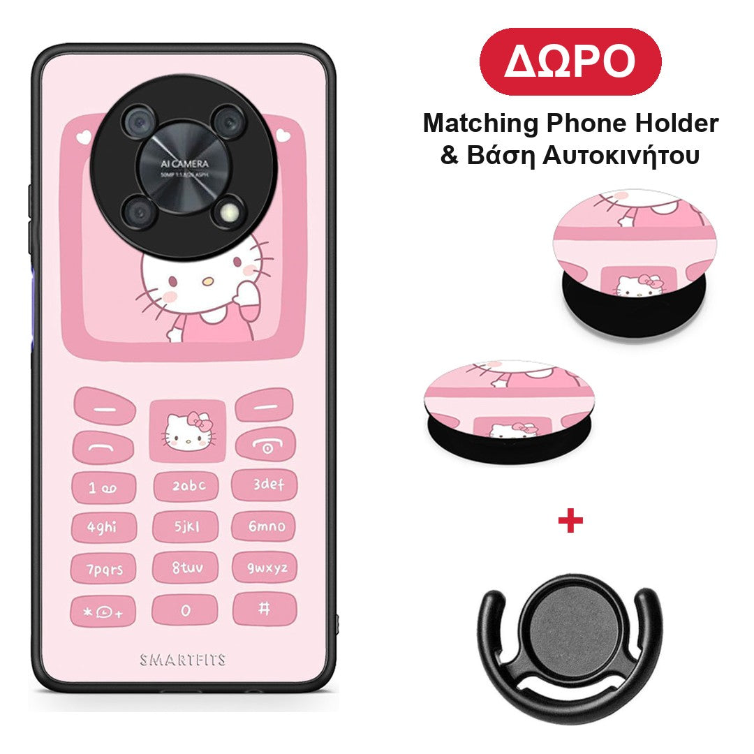Hello Kitten - Huawei Nova Y90 θήκη + Δώρο Phone Holder & Βάση Αυτοκινήτου