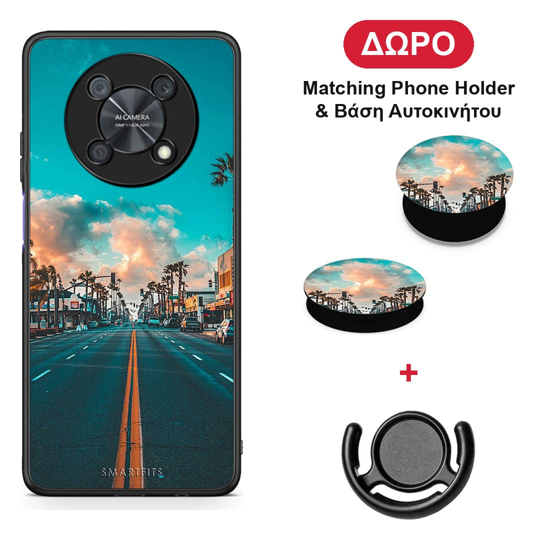Landscape City - Huawei Nova Y90 θήκη + Δώρο Phone Holder & Βάση Αυτοκινήτου