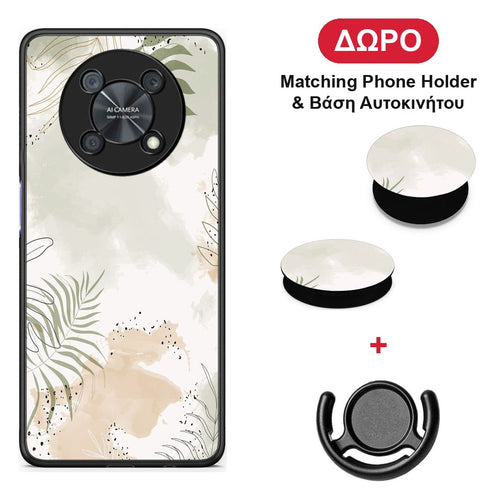 Nude Plants - Huawei Nova Y90 θήκη + Δώρο Phone Holder & Βάση Αυτοκινήτου
