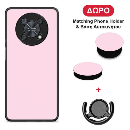 Pale Pink - Huawei Nova Y90 θήκη + Δώρο Phone Holder & Βάση Αυτοκινήτου