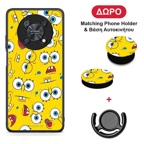 PopArt Sponge - Huawei Nova Y90 θήκη + Δώρο Phone Holder & Βάση Αυτοκινήτου