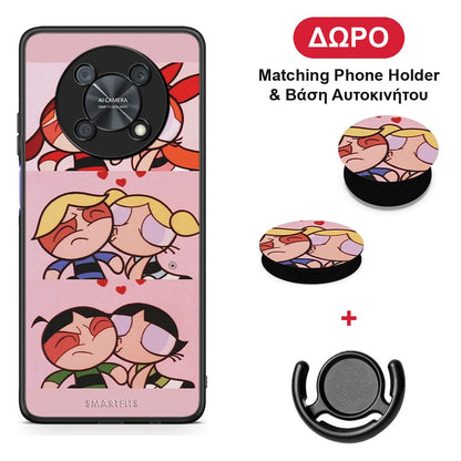 Puff Love - Huawei Nova Y90 θήκη + Δώρο Phone Holder & Βάση Αυτοκινήτου