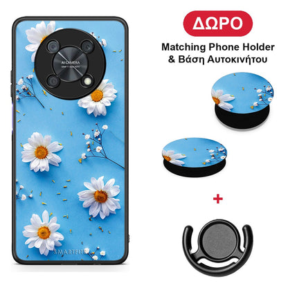 Real Daisies - Huawei Nova Y90 θήκη + Δώρο Phone Holder & Βάση Αυτοκινήτου