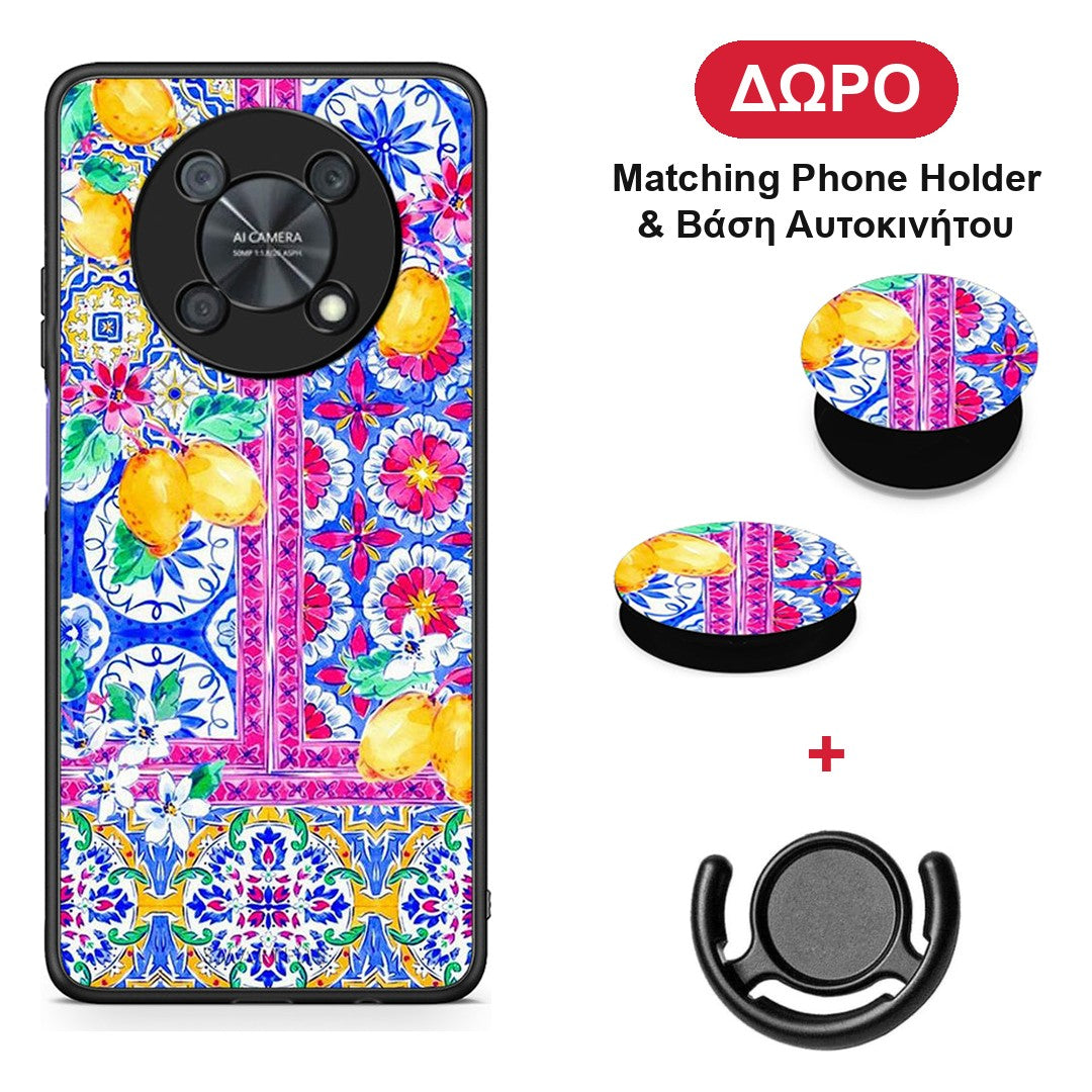 Retro Spring - Huawei Nova Y90 θήκη + Δώρο Phone Holder & Βάση Αυτοκινήτου