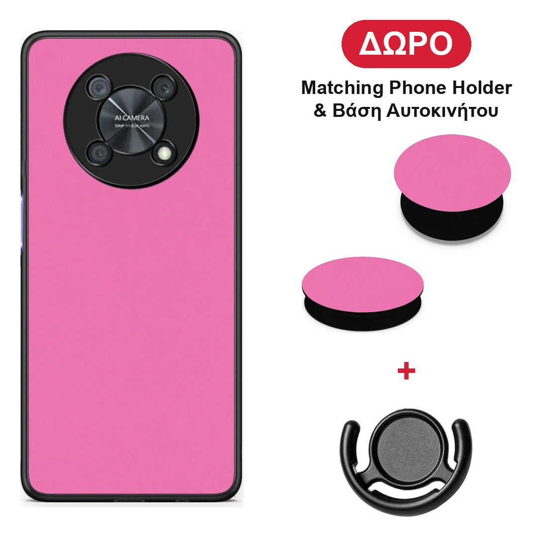 Rose Pink - Huawei Nova Y90 θήκη + Δώρο Phone Holder & Βάση Αυτοκινήτου