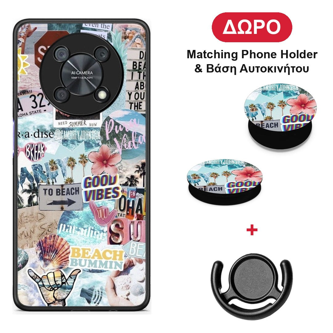 Summer Vibes - Huawei Nova Y90 θήκη + Δώρο Phone Holder & Βάση Αυτοκινήτου