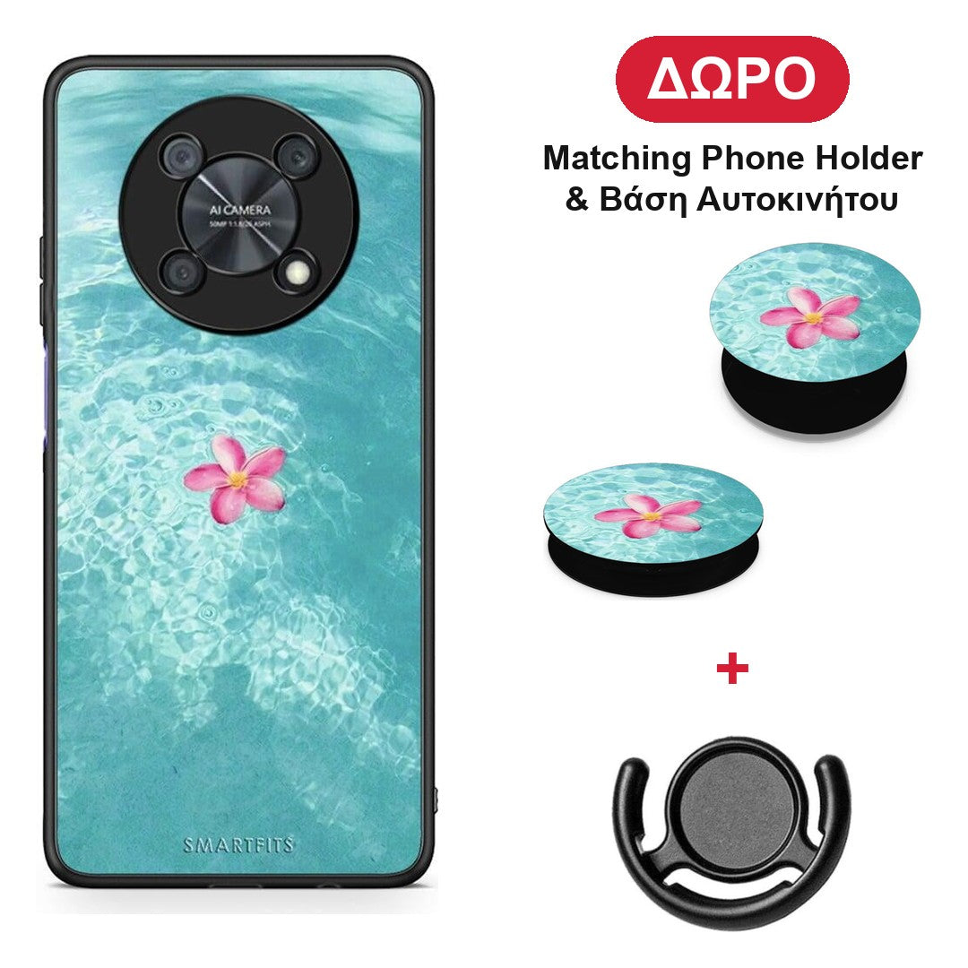Water Flower - Huawei Nova Y90 θήκη + Δώρο Phone Holder & Βάση Αυτοκινήτου