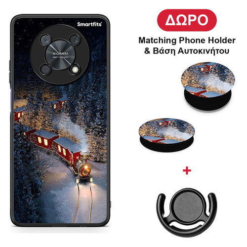 Xmas Train - Huawei Nova Y90 θήκη + Δώρο Phone Holder & Βάση Αυτοκινήτου