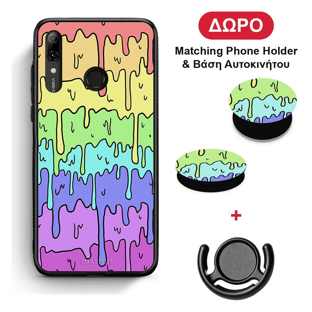 Melting Rainbow - Huawei P Smart 2019 / P Smart+ / Nova 3i θήκη + Δώρο Phone Holder & Βάση Αυτοκινήτου