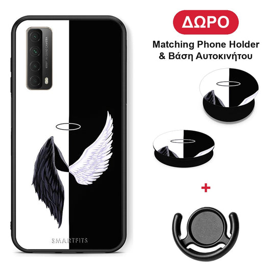 Angels Demons - Huawei P Smart 2021 θήκη + Δώρο Phone Holder & Βάση Αυτοκινήτου