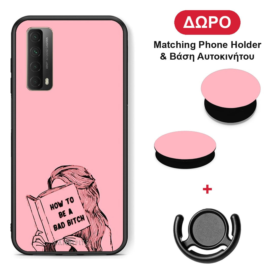 Bad Bitch - Huawei P Smart 2021 θήκη + Δώρο Phone Holder & Βάση Αυτοκινήτου