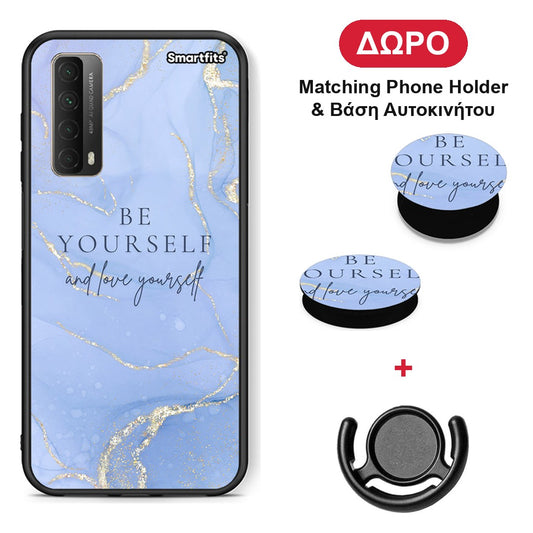 Be Yourself - Huawei P Smart 2021 θήκη + Δώρο Phone Holder & Βάση Αυτοκινήτου