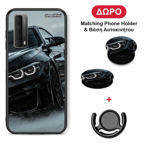 Black BMW - Huawei P Smart 2021 θήκη + Δώρο Phone Holder & Βάση Αυτοκινήτου