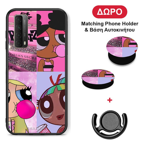 Bubble Girls - Huawei P Smart 2021 θήκη + Δώρο Phone Holder & Βάση Αυτοκινήτου
