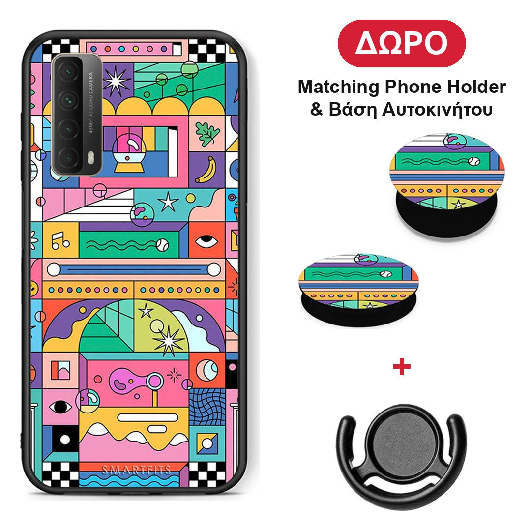 Bubbles Soap - Huawei P Smart 2021 θήκη + Δώρο Phone Holder & Βάση Αυτοκινήτου