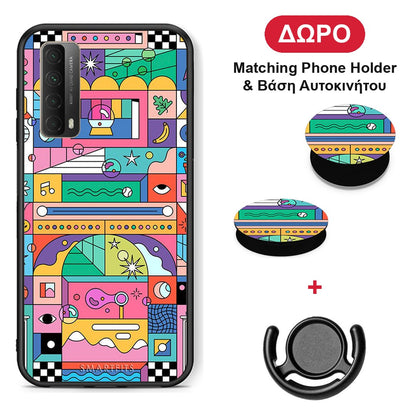 Bubbles Soap - Huawei P Smart 2021 θήκη + Δώρο Phone Holder & Βάση Αυτοκινήτου