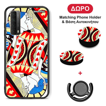 Card Love - Huawei P Smart 2021 θήκη + Δώρο Phone Holder & Βάση Αυτοκινήτου