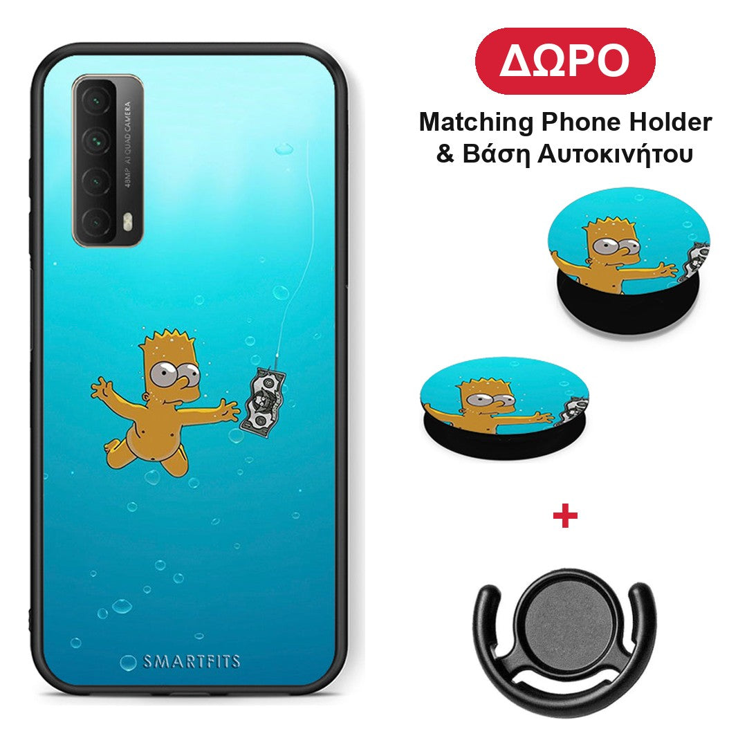 Chasing Money - Huawei P Smart 2021 θήκη + Δώρο Phone Holder & Βάση Αυτοκινήτου