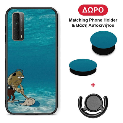 Clean The Ocean - Huawei P Smart 2021 θήκη + Δώρο Phone Holder & Βάση Αυτοκινήτου
