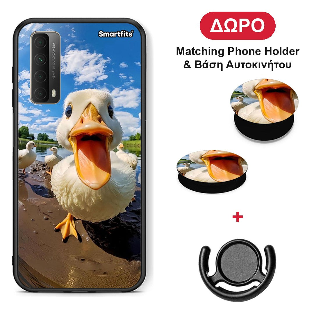 Duck Face - Huawei P Smart 2021 θήκη + Δώρο Phone Holder & Βάση Αυτοκινήτου