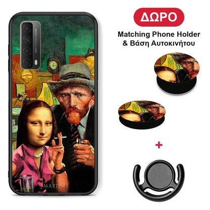 Funny Art - Huawei P Smart 2021 θήκη + Δώρο Phone Holder & Βάση Αυτοκινήτου