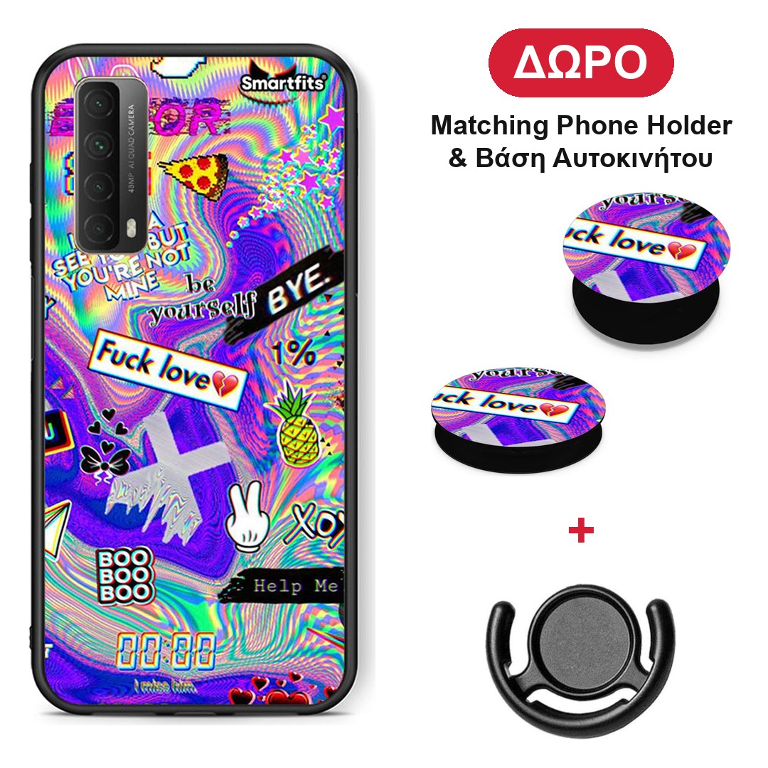 Game Over - Huawei P Smart 2021 θήκη + Δώρο Phone Holder & Βάση Αυτοκινήτου