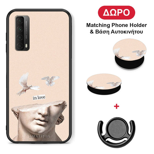In Love - Huawei P Smart 2021 θήκη + Δώρο Phone Holder & Βάση Αυτοκινήτου