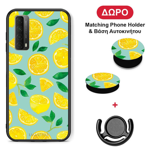 Lemons - Huawei P Smart 2021 θήκη + Δώρο Phone Holder & Βάση Αυτοκινήτου
