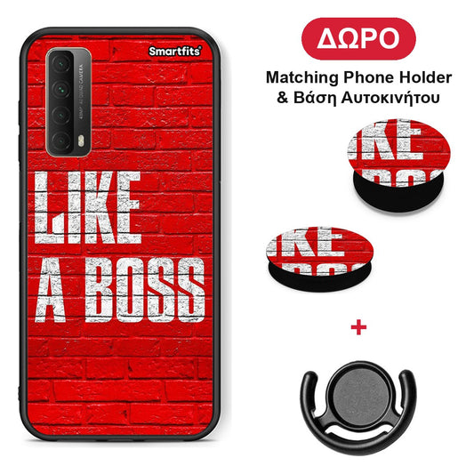 Like A Boss - Huawei P Smart 2021 θήκη + Δώρο Phone Holder & Βάση Αυτοκινήτου