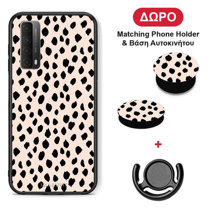 New Polka Dots - Huawei P Smart 2021 θήκη + Δώρο Phone Holder & Βάση Αυτοκινήτου