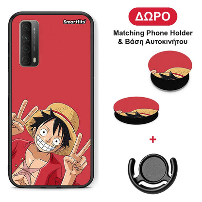 Pirate Luffy - Huawei P Smart 2021 θήκη + Δώρο Phone Holder & Βάση Αυτοκινήτου