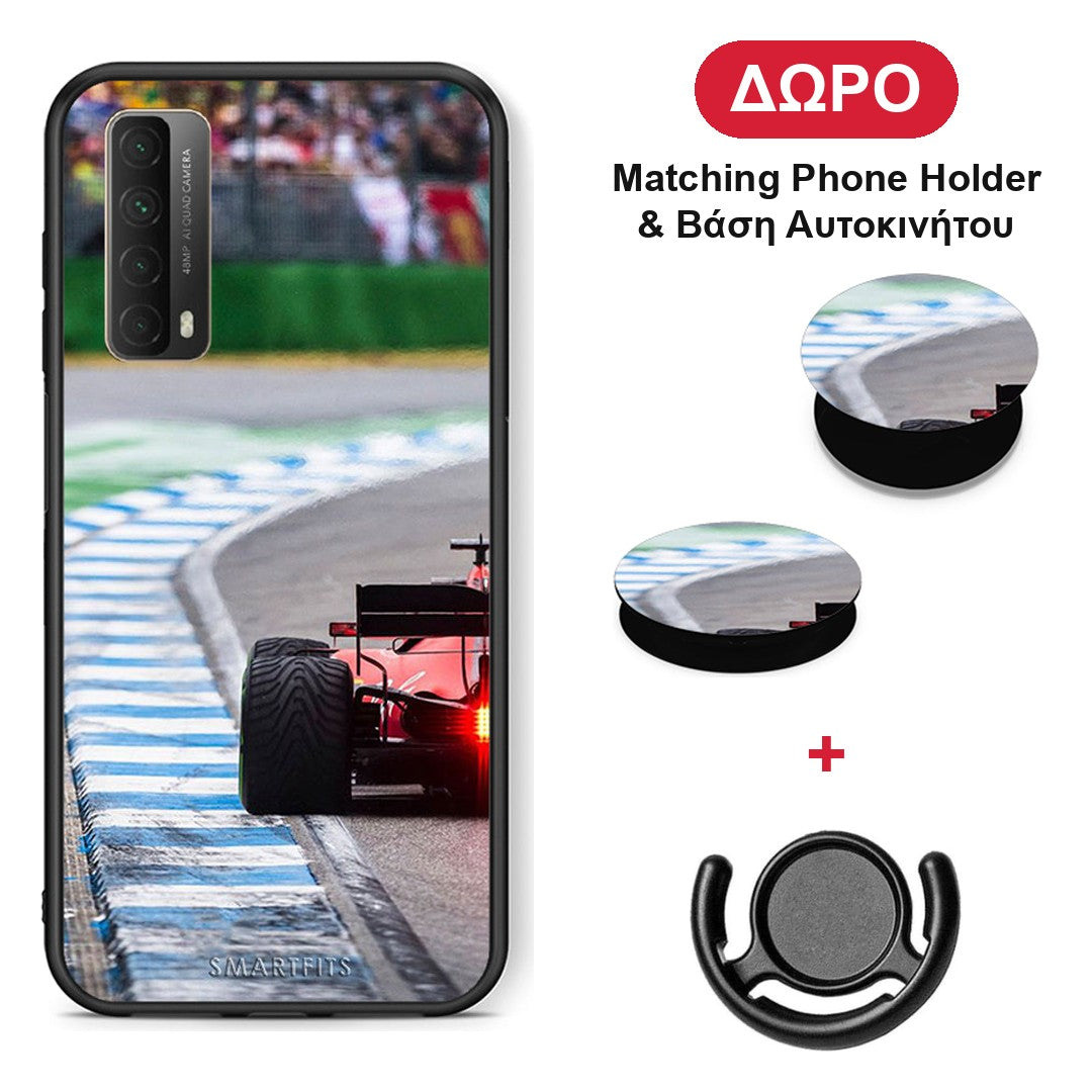 Racing Vibes - Huawei P Smart 2021 θήκη + Δώρο Phone Holder & Βάση Αυτοκινήτου