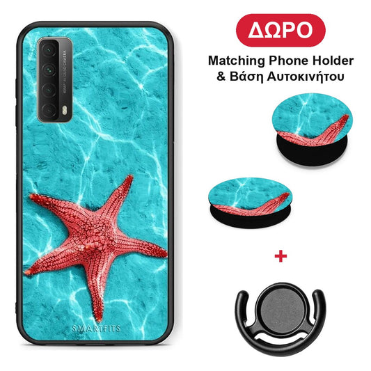 Red Starfish - Huawei P Smart 2021 θήκη + Δώρο Phone Holder & Βάση Αυτοκινήτου