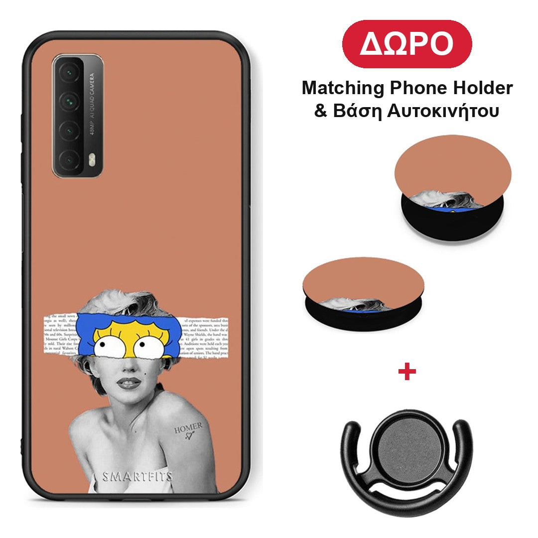 Sim Merilyn - Huawei P Smart 2021 θήκη + Δώρο Phone Holder & Βάση Αυτοκινήτου