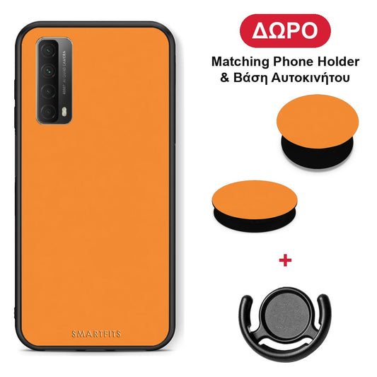 Tangerine Orange - Huawei P Smart 2021 θήκη + Δώρο Phone Holder & Βάση Αυτοκινήτου
