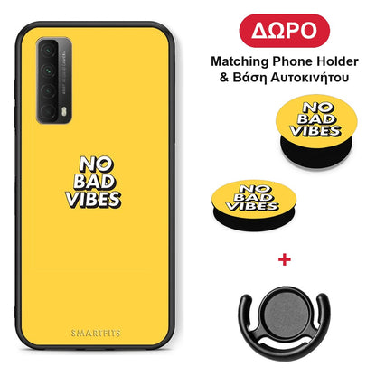 Text Vibes - Huawei P Smart 2021 θήκη + Δώρο Phone Holder & Βάση Αυτοκινήτου