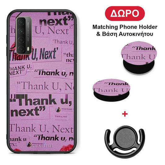 Thank You Next - Huawei P Smart 2021 θήκη + Δώρο Phone Holder & Βάση Αυτοκινήτου