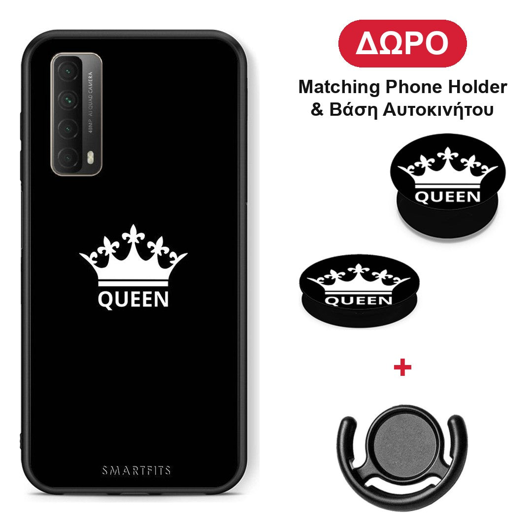 Valentine Queen - Huawei P Smart 2021 θήκη + Δώρο Phone Holder & Βάση Αυτοκινήτου