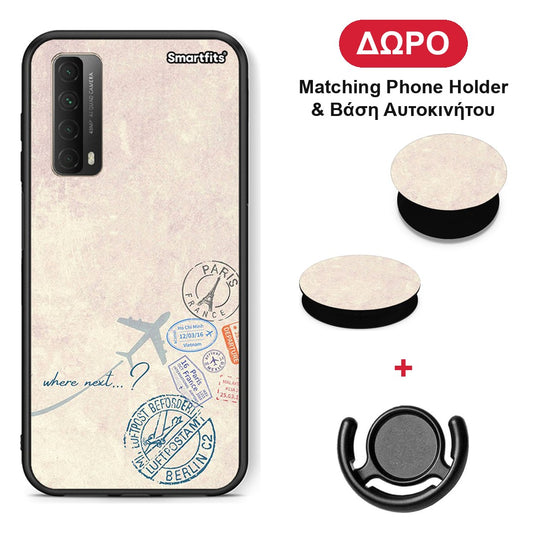 Where Next - Huawei P Smart 2021 θήκη + Δώρο Phone Holder & Βάση Αυτοκινήτου