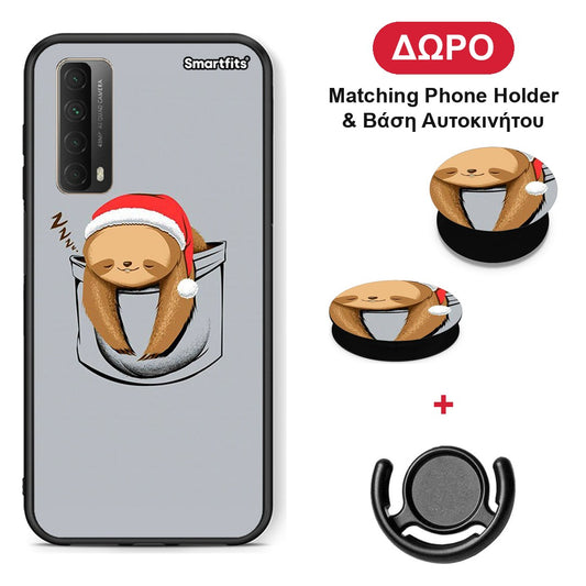 Xmas Zzzz - Huawei P Smart 2021 θήκη + Δώρο Phone Holder & Βάση Αυτοκινήτου