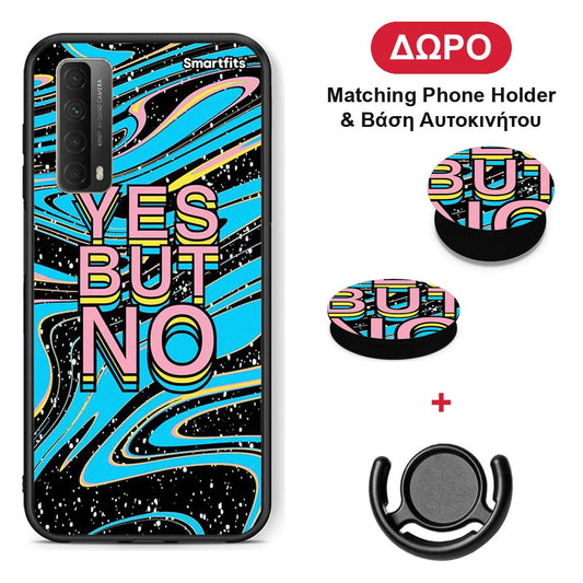 Yes But No - Huawei P Smart 2021 θήκη + Δώρο Phone Holder & Βάση Αυτοκινήτου