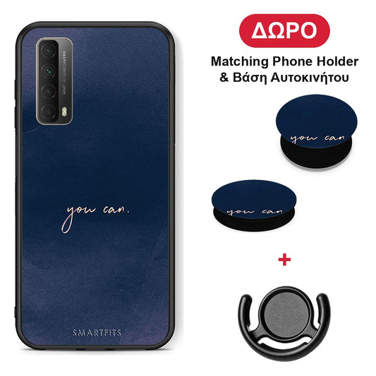 You Can - Huawei P Smart 2021 θήκη + Δώρο Phone Holder & Βάση Αυτοκινήτου