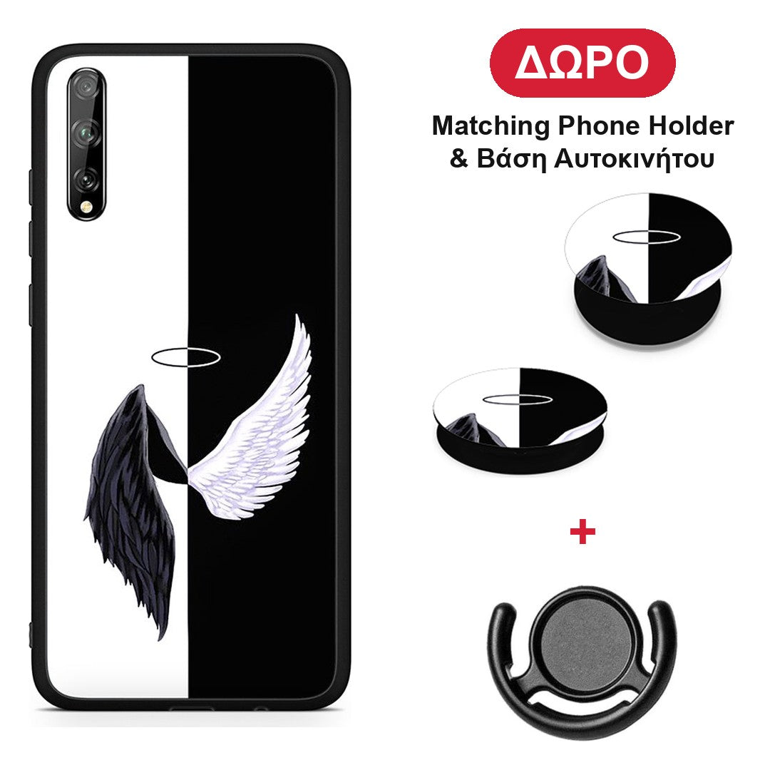 Angels Demons - Huawei P Smart S θήκη + Δώρο Phone Holder & Βάση Αυτοκινήτου
