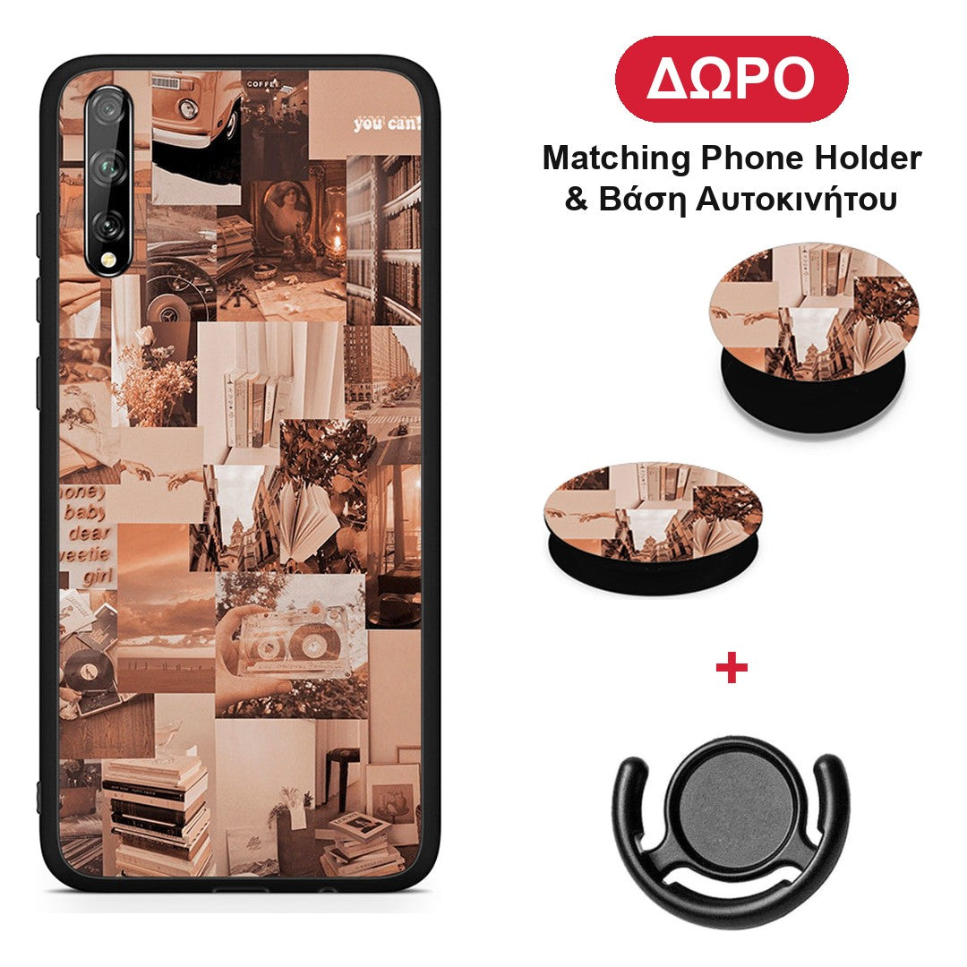 Collage You Can - Huawei P Smart S θήκη + Δώρο Phone Holder & Βάση Αυτοκινήτου