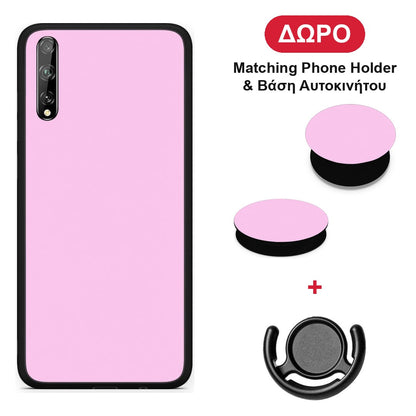 Cotton Candy Pink - Huawei P Smart S θήκη + Δώρο Phone Holder & Βάση Αυτοκινήτου
