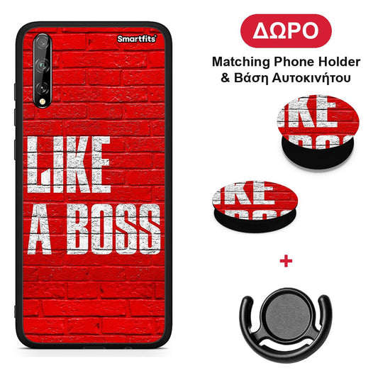 Like A Boss - Huawei P Smart S θήκη + Δώρο Phone Holder & Βάση Αυτοκινήτου