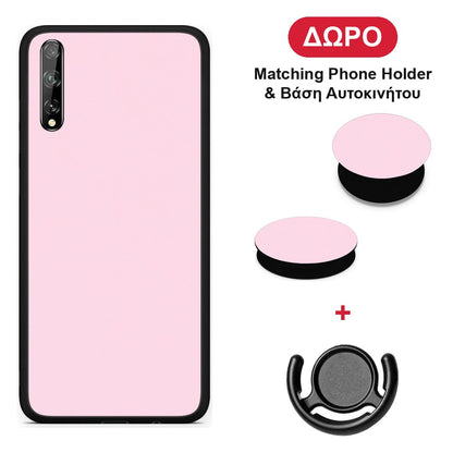 Pale Pink - Huawei P Smart S θήκη + Δώρο Phone Holder & Βάση Αυτοκινήτου